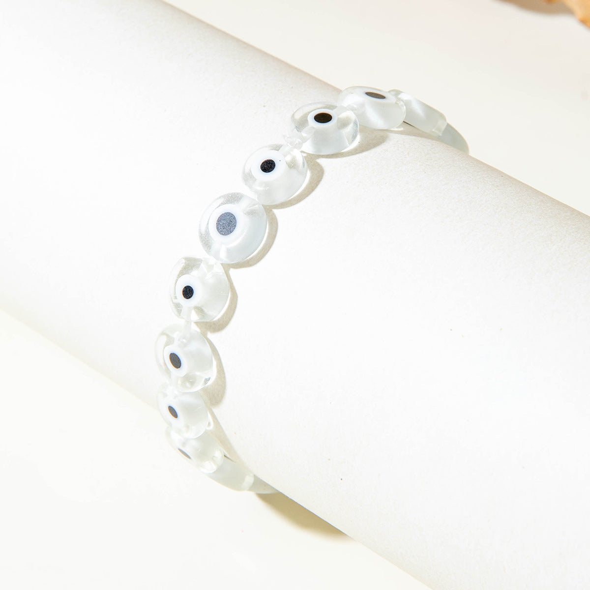 European and American Ornament Bohemian Devil's Eye Beaded Bracelet  Fashionable and Unique Eye Elastic Bracelet Wholesale