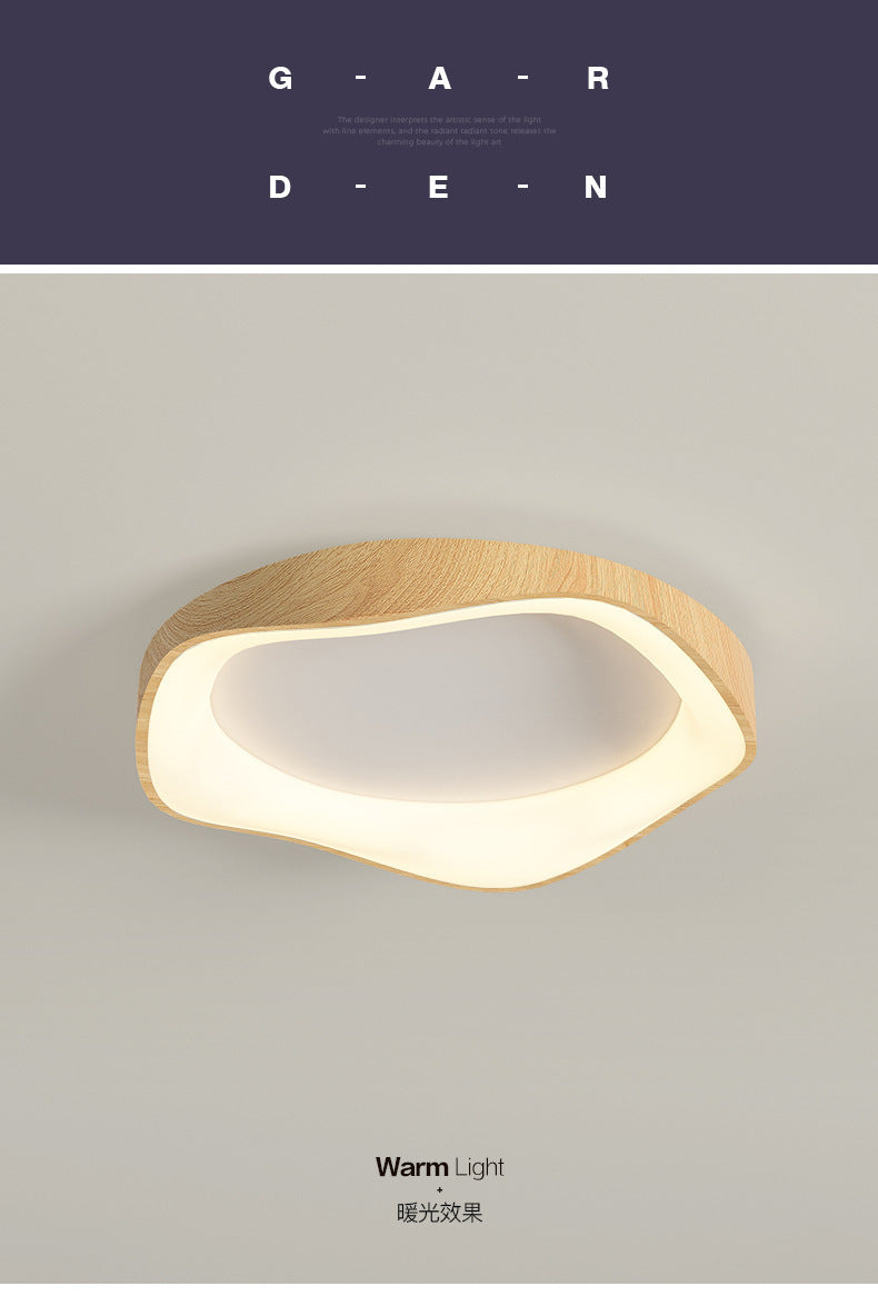 Modern Minimalist Nordic Light Luxury Bedroom Lamp Japanese Style Solid Wood Room Lamp Wabi-Sabi Style High-End Personality Ceiling Lamp