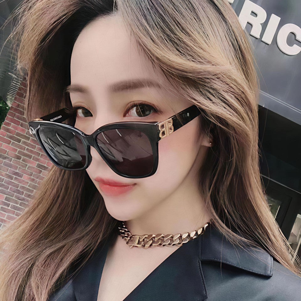 2025New BB European and American Fashion UV Protection Large Frame Acetate Sunglasses Unisex High-end Feel