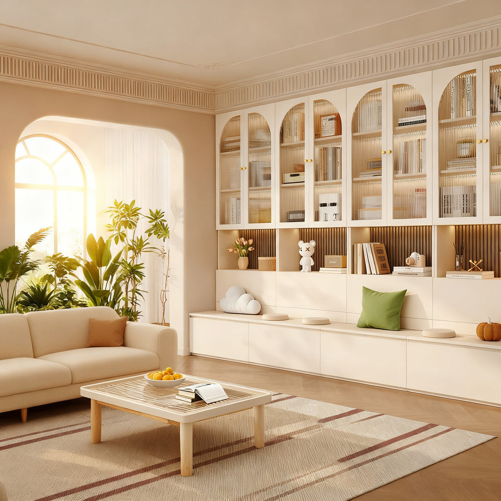 Custom Aluminum Alloy Bookshelf Card Holder Combination Bookshelf with Glass Door Display Cabinet Background Cabinet Storage Cabinet Integrated