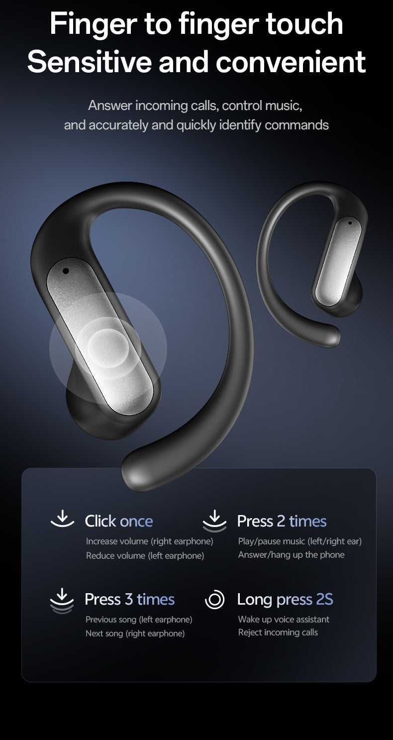 Popular M134Digital Display Ear-Hook Headphones Private Model High Appearance Long Battery Life Wireless Bluetooth Headphones