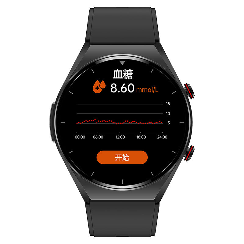 e09Smart Watch Call Reminder Music Playback Voice Assistant Blood Sugar Blood Oxygen Blood Pressure Body Temperature Watch