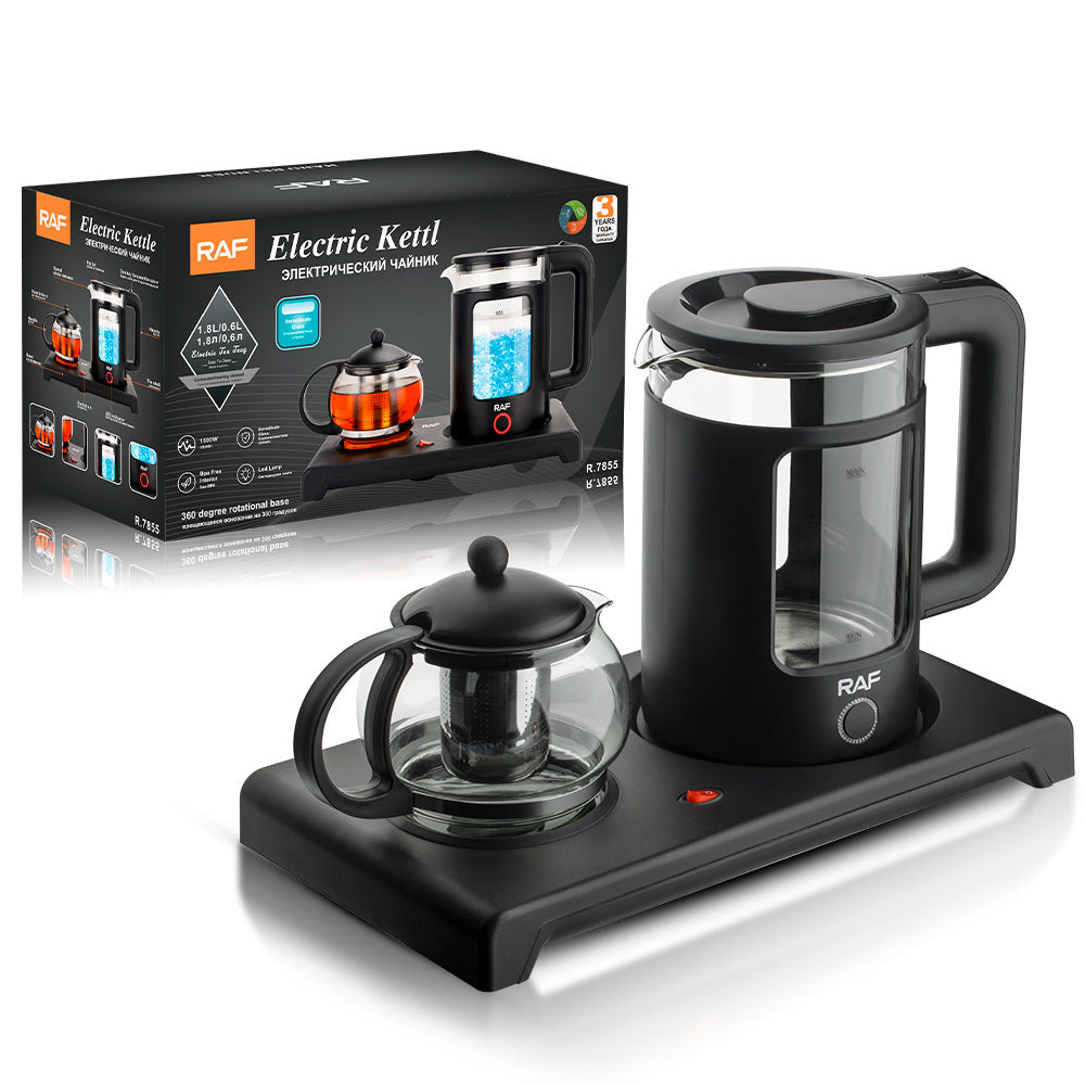 RAF European Standard Tea Set Electric Kettle1.8L+0.6L Insulated Electric Kettle Tea Set Tray