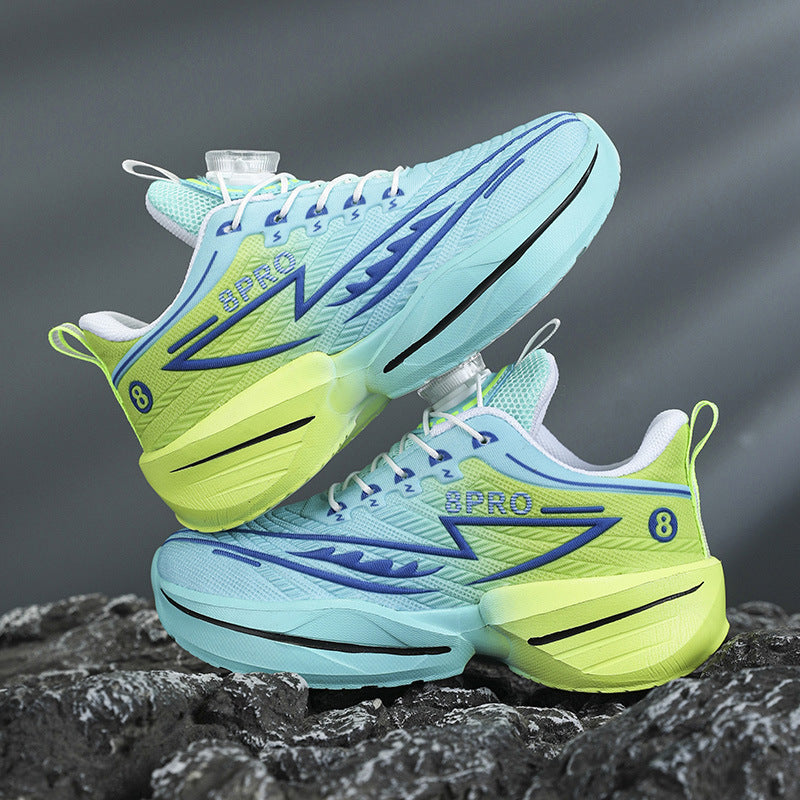 2025New Mesh Breathable Rotating Button Children's Shoes Student Training Running Shoes Red Rabbit Children's Mandarin Duck Sports Shoes