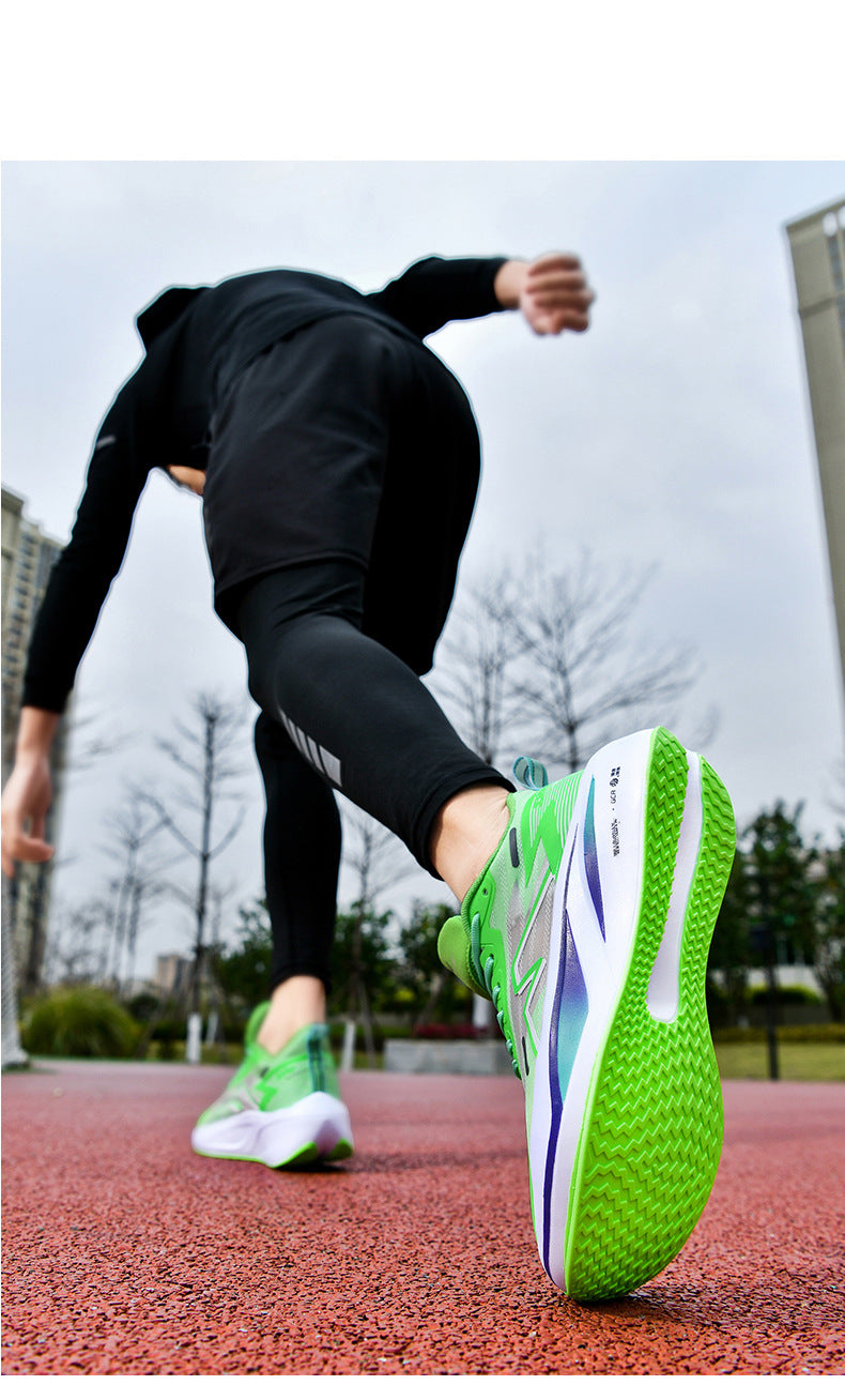 Summer Professional Marathon Soft Sole Mesh Breathable Sports Shoes Thin Running Shoes Men's Racing Long Distance Sports Shoes