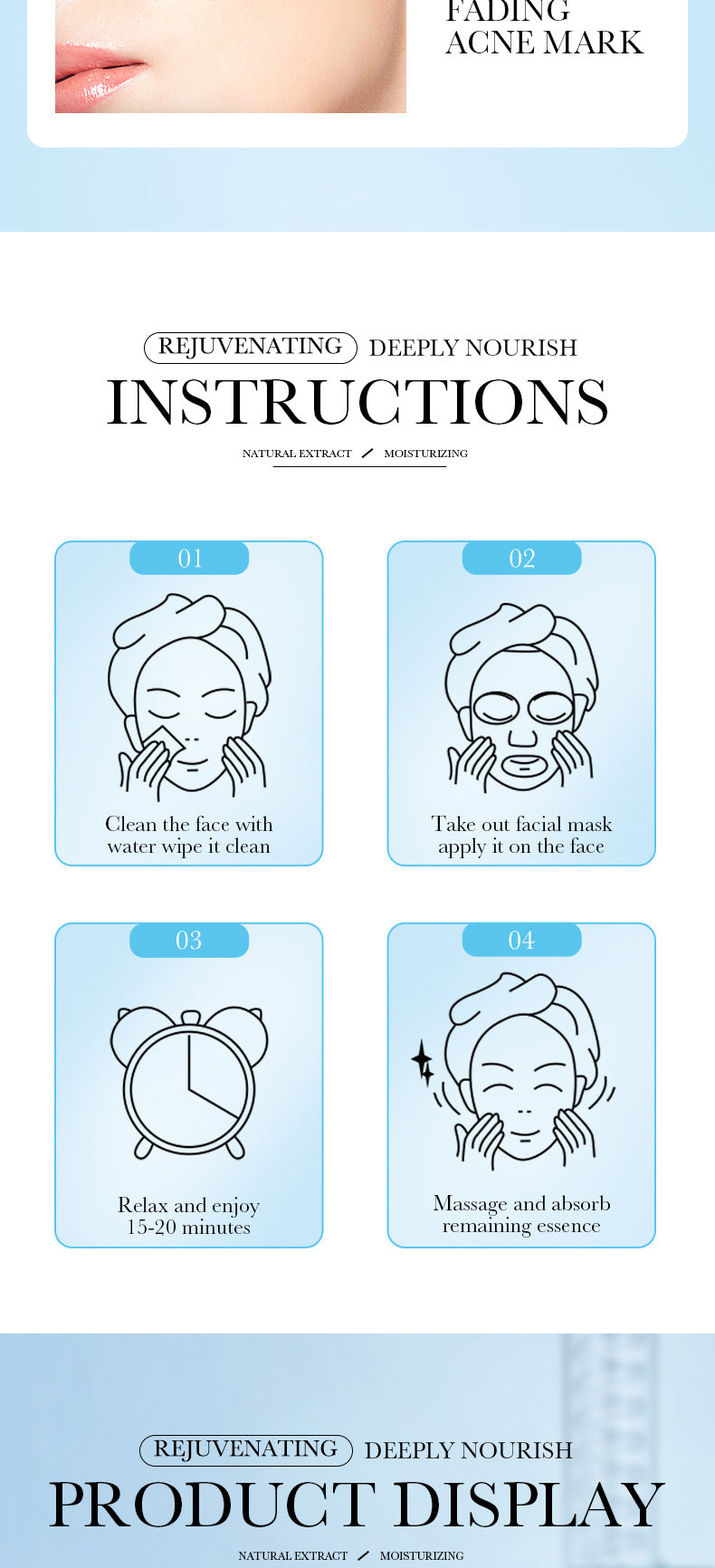 Full English Mask30gBIOAOUA Honey Hydrating Pearl Moisturizing Rose Snail Moisturizing  Foreign Trade Wholesale