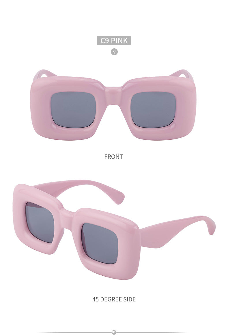 European and American Style Square Frame Sunglasses for Women Fashionable Quirky Sunglasses for Men Wholesale