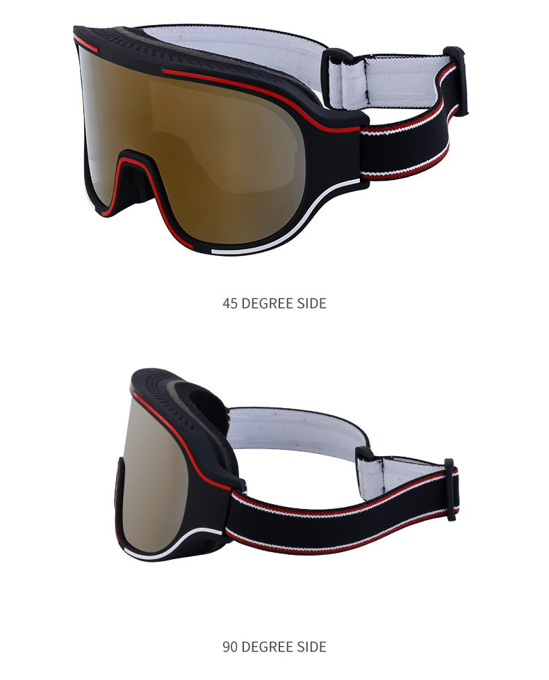 Fashion Large Frame Integrated Sunglasses for Women Trendy Sports Outdoor Cycling Windproof Coldproof Anti-fog Ski Goggles for Men