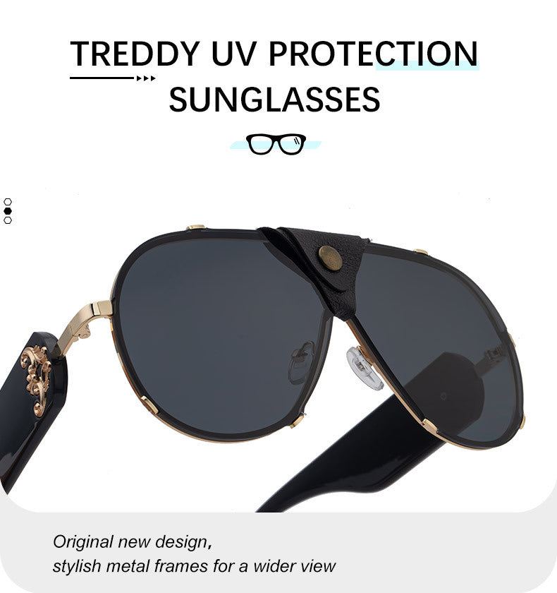 2025New Style Toad Glasses Men's European and American retro Sunglasses Pilot Sunglasses Men's Sunscreen Driving Glasses