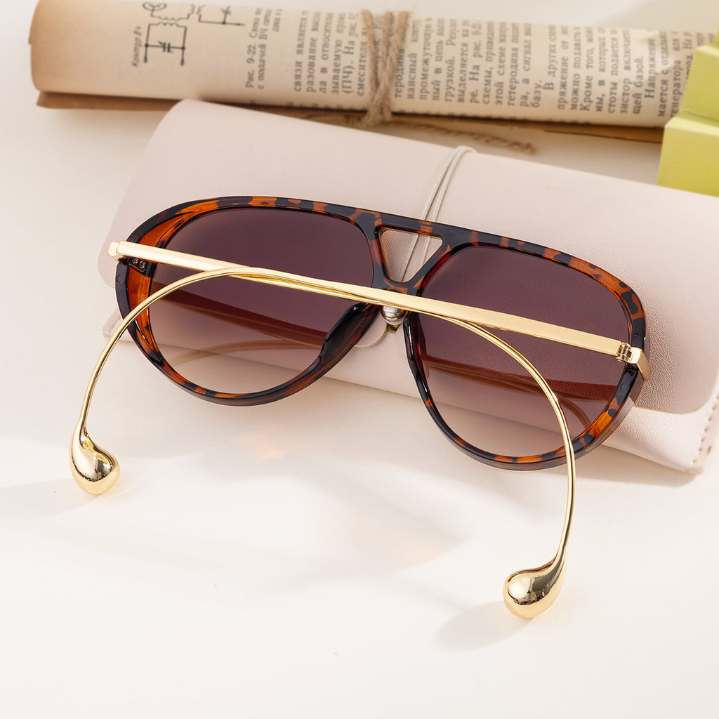 2025New Sunglasses for Women, European and American Fashion Glasses, Double Bridge Personality Aviator Sunglasses, Sun Protection Pilot Sunglasses for Men