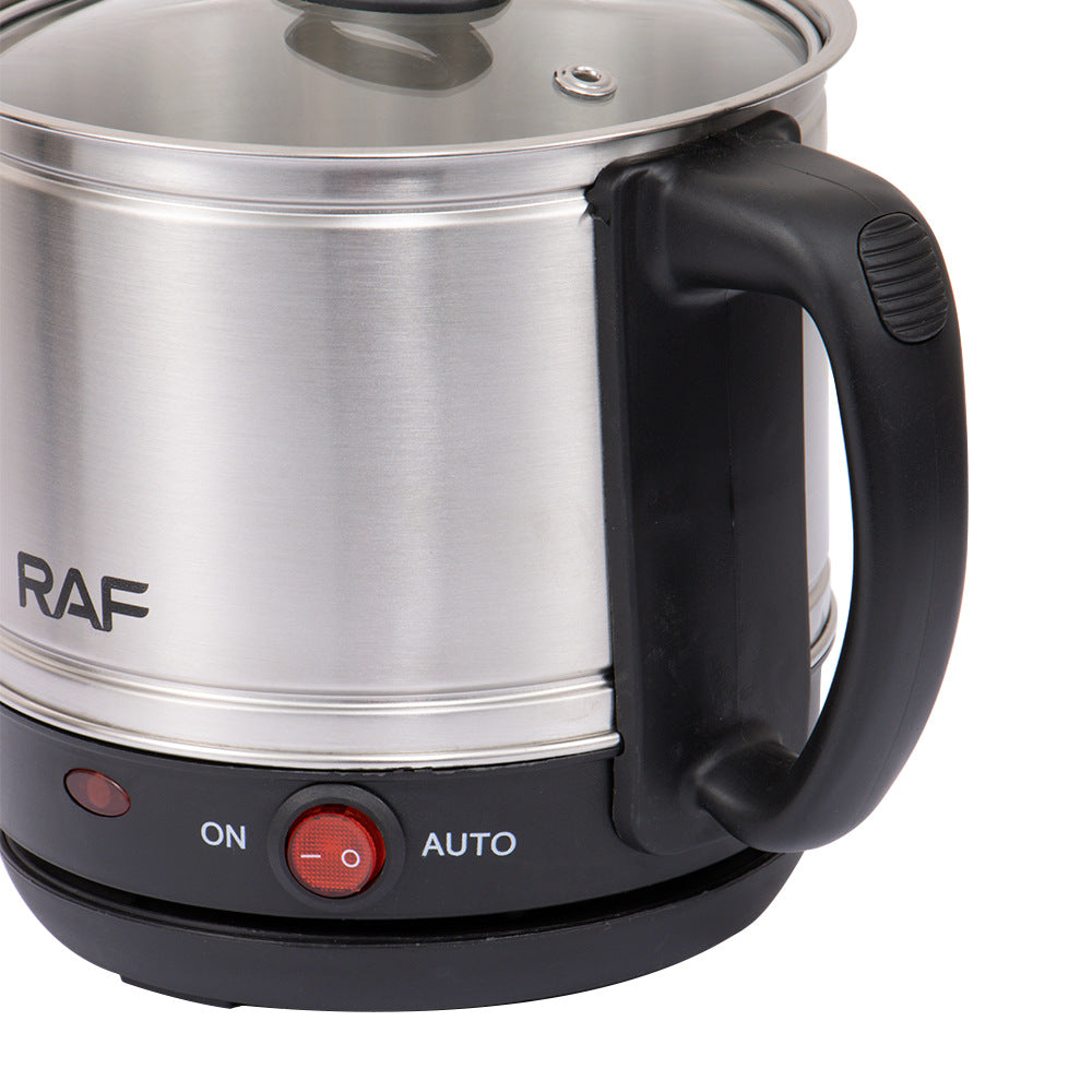 RAF Portable Stainless Steel Electric Kettle for Home Use, Single Person Electric Cooking Cup, Integrated Instant Noodle Pot, Electric Cooking Pot