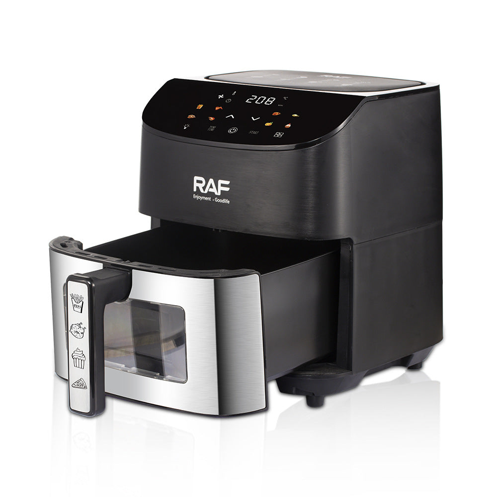 RAF European Standard Air Fryer6L Household Oil-Free Fryer Smokeless Electric Grill Electric Cooking Pot