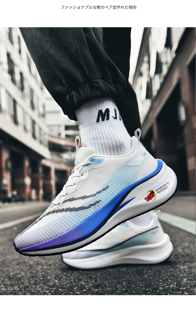 2025Spring and Summer New Style Flying Electric4C Professional Racing Shock Absorption Casual Non-slip Sports Shoes Ultra-light High Elasticity Men and Women Running Shoes