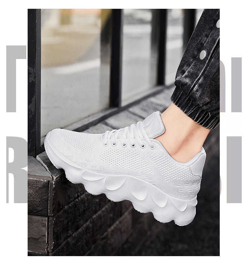 2025Autumn Large Size Men's Mesh Breathable Lightweight Height-Increasing Running Shoes Outdoor Hiking Casual Sports Shoes