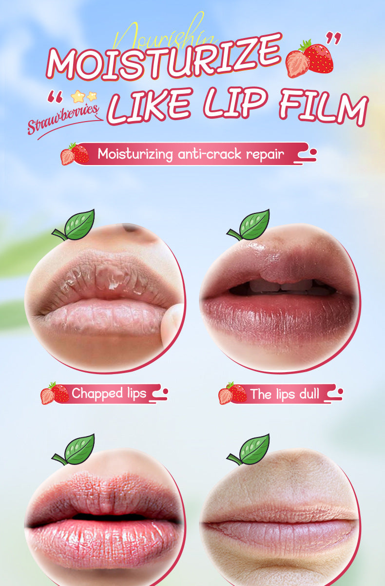 Full English Fruit Filled Temperature Changing Lip Balm SADOER Hydrating Moisturizing Temperature Changing Lip Balm for Foreign Trade