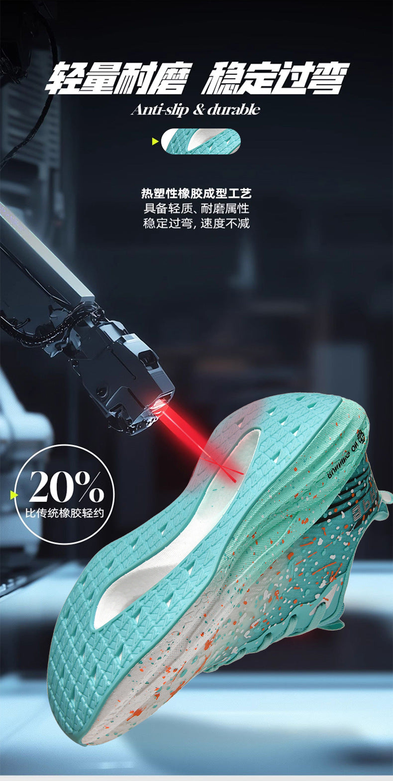 Red Rabbit9pro Autumn and Winter New Double Mesh Luminous Carbon Plate Real Explosion Running Shoes Couples plaid Cushioning Wearable Sneakers