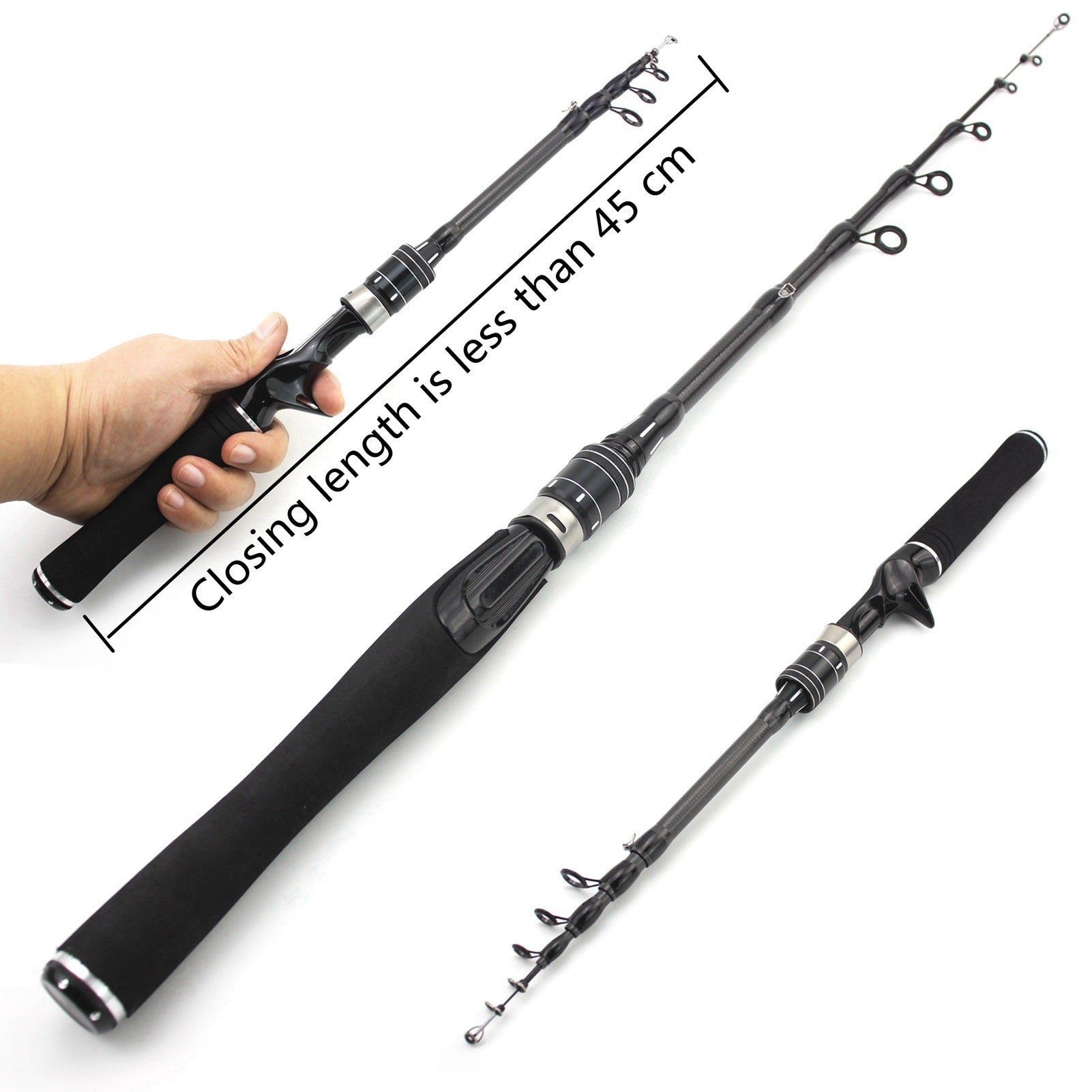Ultra-light Ultra-short Retractable Horse Mouth Rod ul Fishing Lure Rod Sensitive Rod Tip Small Fish Fishing Rod Backpack Rod