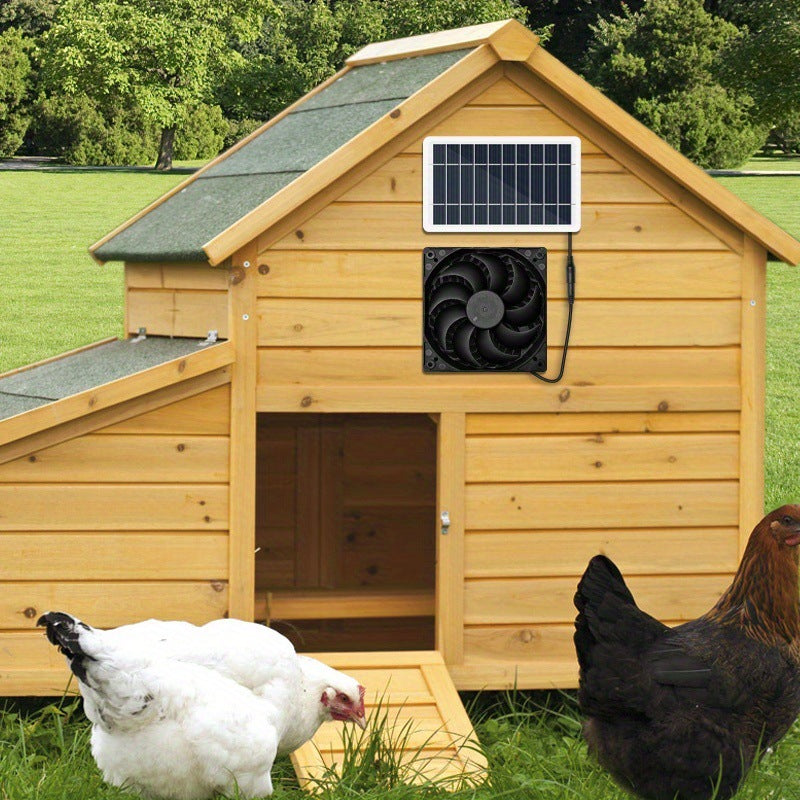 Direct Sales Solar Panel Exhaust Fan Portable Energy-Saving Solar Exhaust Fan Chicken House Deodorization Exhaust Ventilation