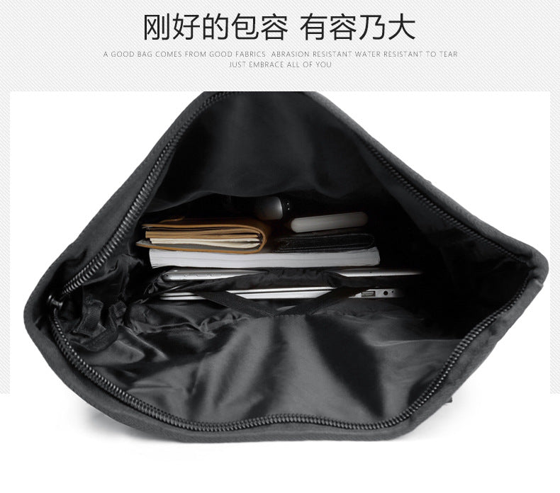 OZUKO Korean Style Student Backpack Double Shoulder Bag Large capacity waterproof laptop bag casual commuting travel bag for men