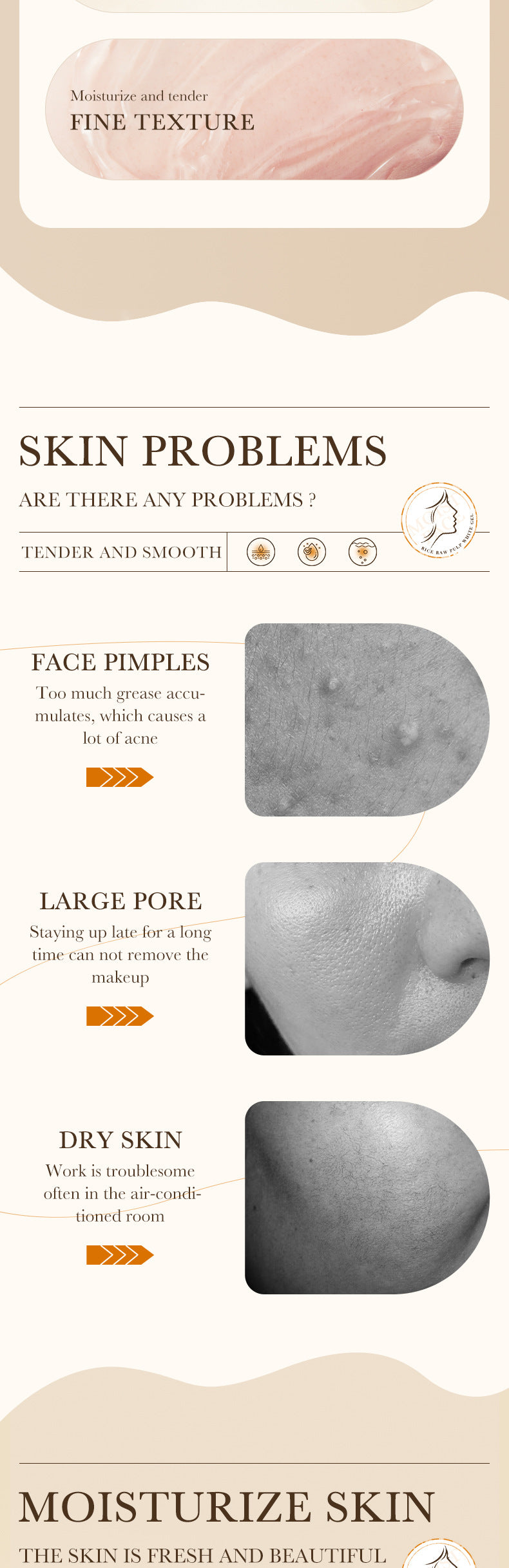 Full English Rice Skincare Set BIOAOUA Rice Puree Series Six-Piece Set Box  Wholesale