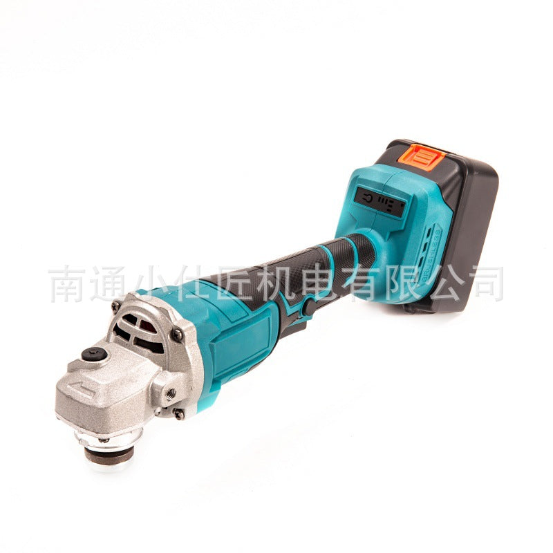 Cross-Border Lithium Battery Tool Brushless Angle Grinder High Power Industrial Grade Plastic Case One Battery One Charger Rechargeable Angle Grinder