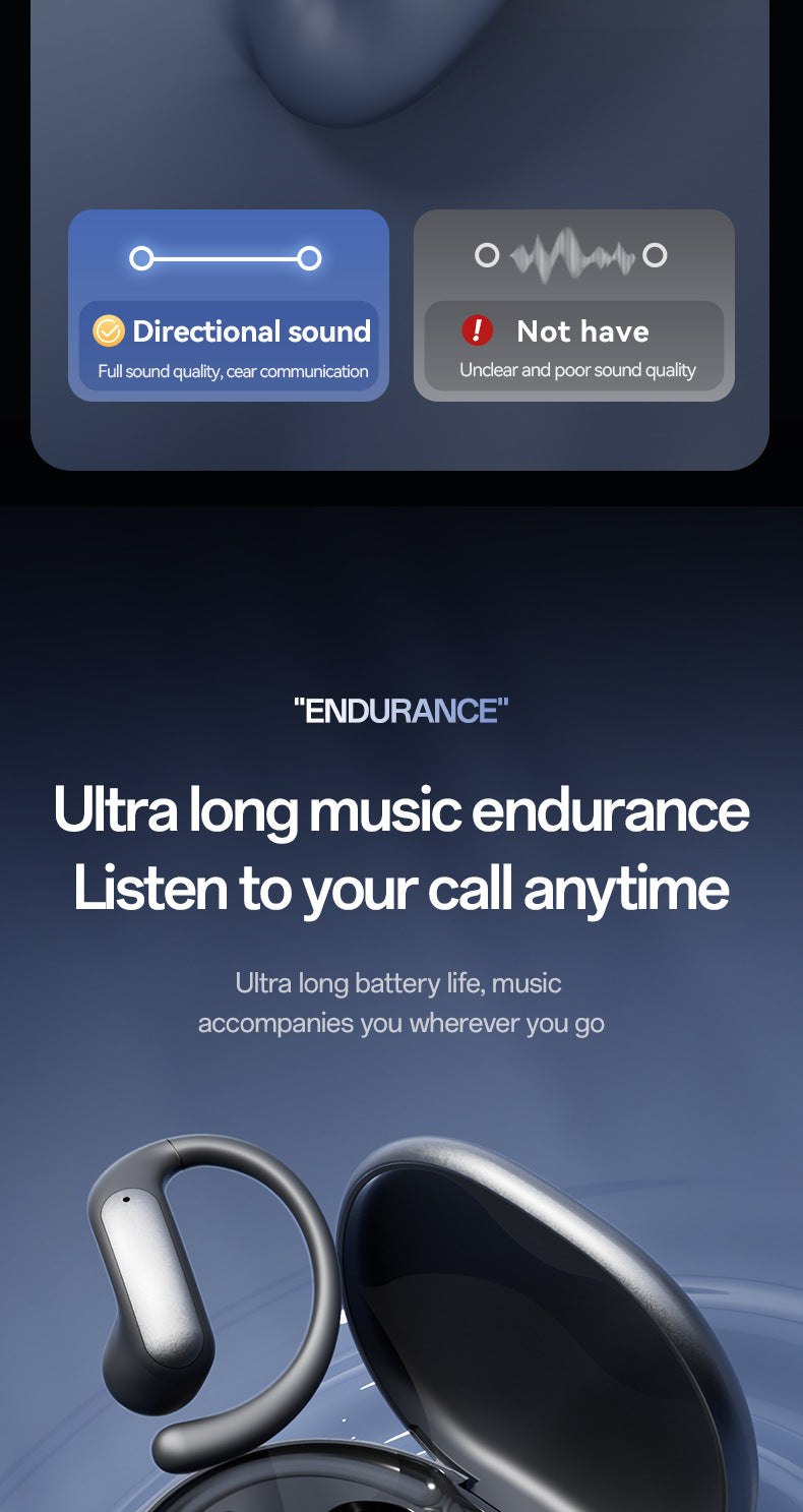 Popular M134Digital Display Ear-Hook Headphones Private Model High Appearance Long Battery Life Wireless Bluetooth Headphones