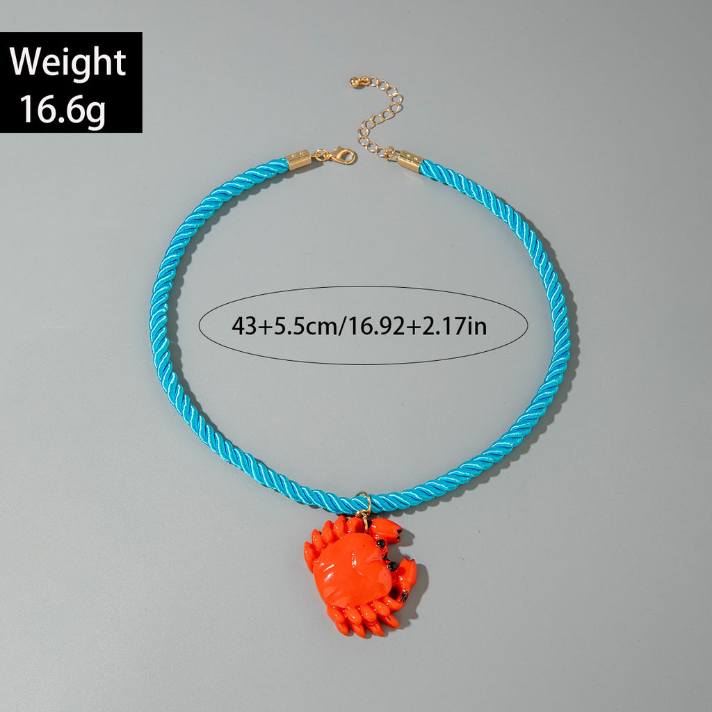 European and American Metal Ocean Style Starfish Pendant Necklace Jewelry Personality Exaggerated Star Beach Vacation Necklace for Women