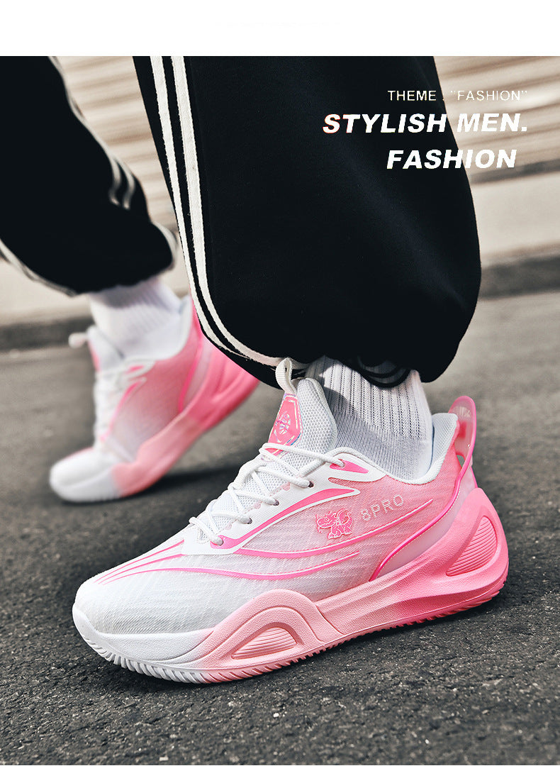 Hot-Selling Youth Mandarin Duck Breathable Basketball Shoes Outdoor Practical Wear-Resistant Non-Slip Couple Style Training Sports Shoes