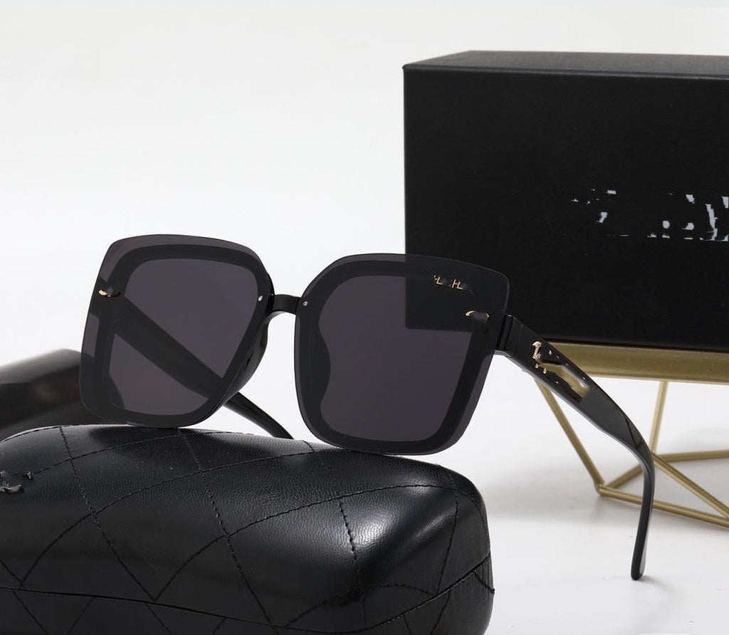 Chanel Style No Cut Edge Women's Sunglasses Trendy Fashion Hot Outdoor Sun Protection ins Wind Sunglasses