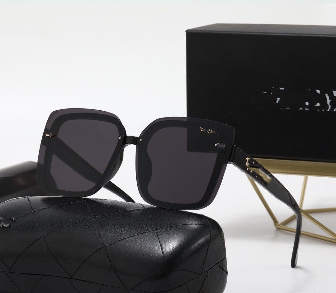 Chanel Style No Cut Edge Women's Sunglasses Trendy Fashion Hot Outdoor Sun Protection ins Wind Sunglasses