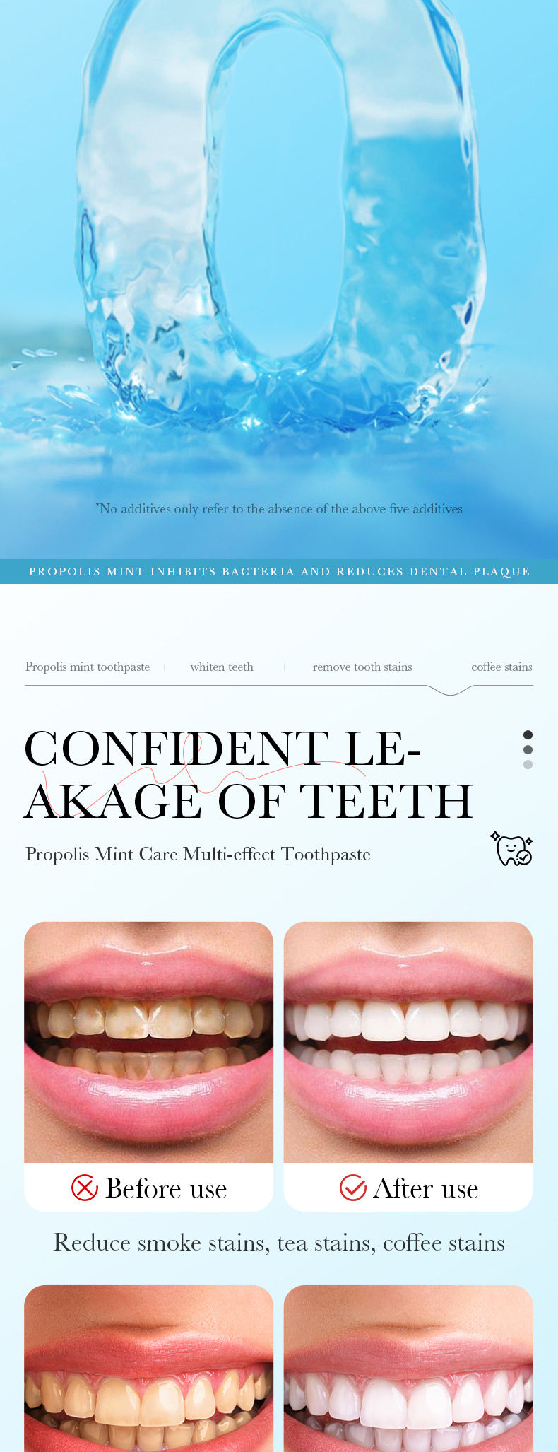 Full English Mint Toothpaste100gSADOER Propolis Sea Salt Ginger Cleans Tartar Strengthens Teeth  Wholesale