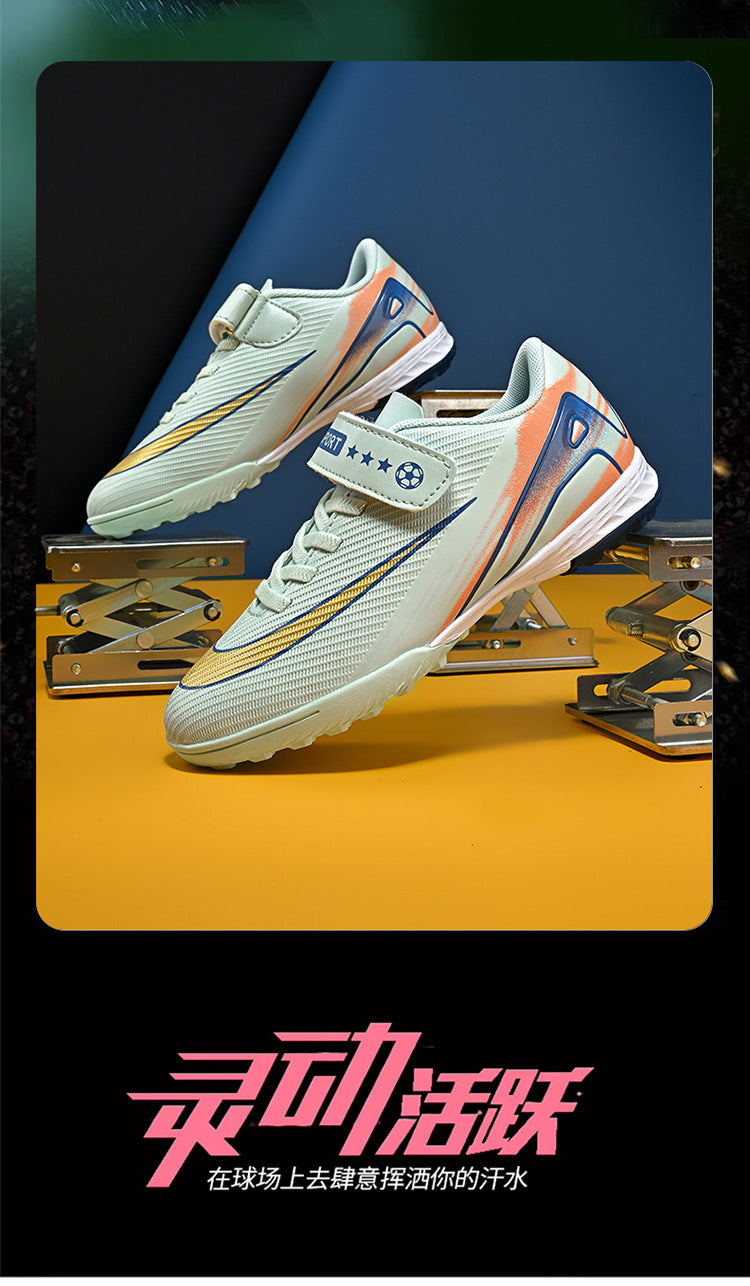 2025World Cup Children's Soccer Shoes Boys Youth Students Girls Spike Long Spike Competition Training Sports Shoes