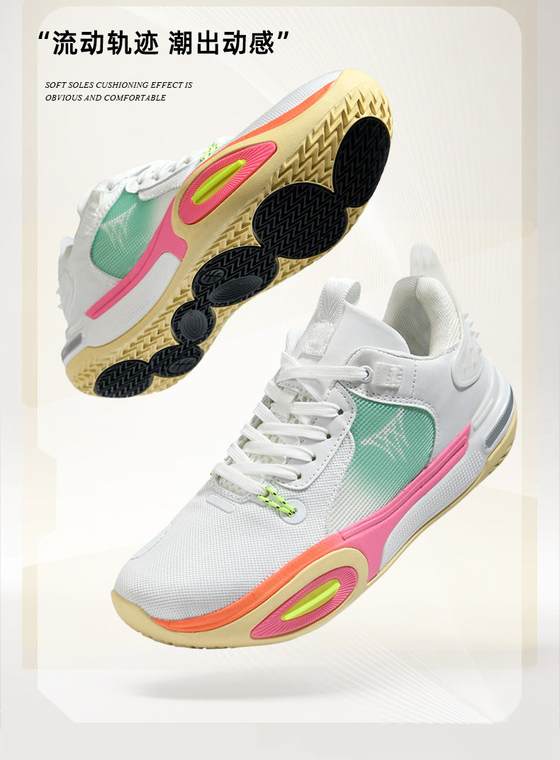 Men's and Women's Low-top Breathable Mesh Basketball Shoes Shock-absorbing Lightweight Student Trendy Couple Sports Shoes Dropshipping