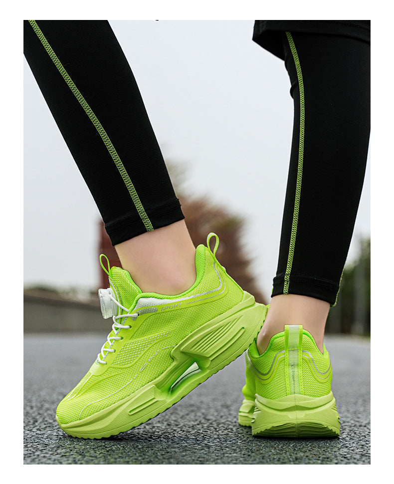 Summer Youth Breathable Mesh Rotating Button Sports Shoes Comfortable Soft Sole Men's Shoes Lightweight Non-Slip Children's Running Shoes