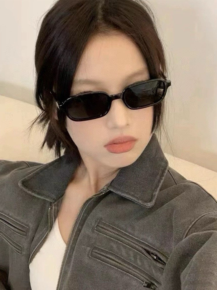 New miu Women's Sunglasses High-end Tortoiseshell Bookworm Sunscreen Sunglasses Wholesale Outdoor Street Photography Travel Glasses