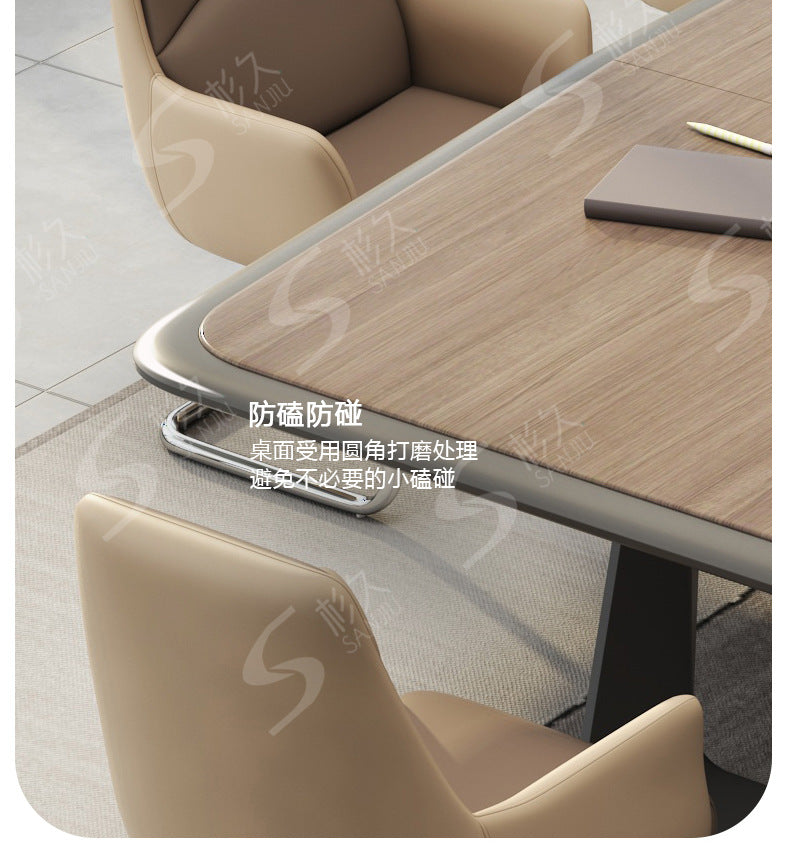 Office Conference Table Long Table Simple Modern Long Strip Table Conference Room Table and Chair Set Lacquered Large Employee Training Table