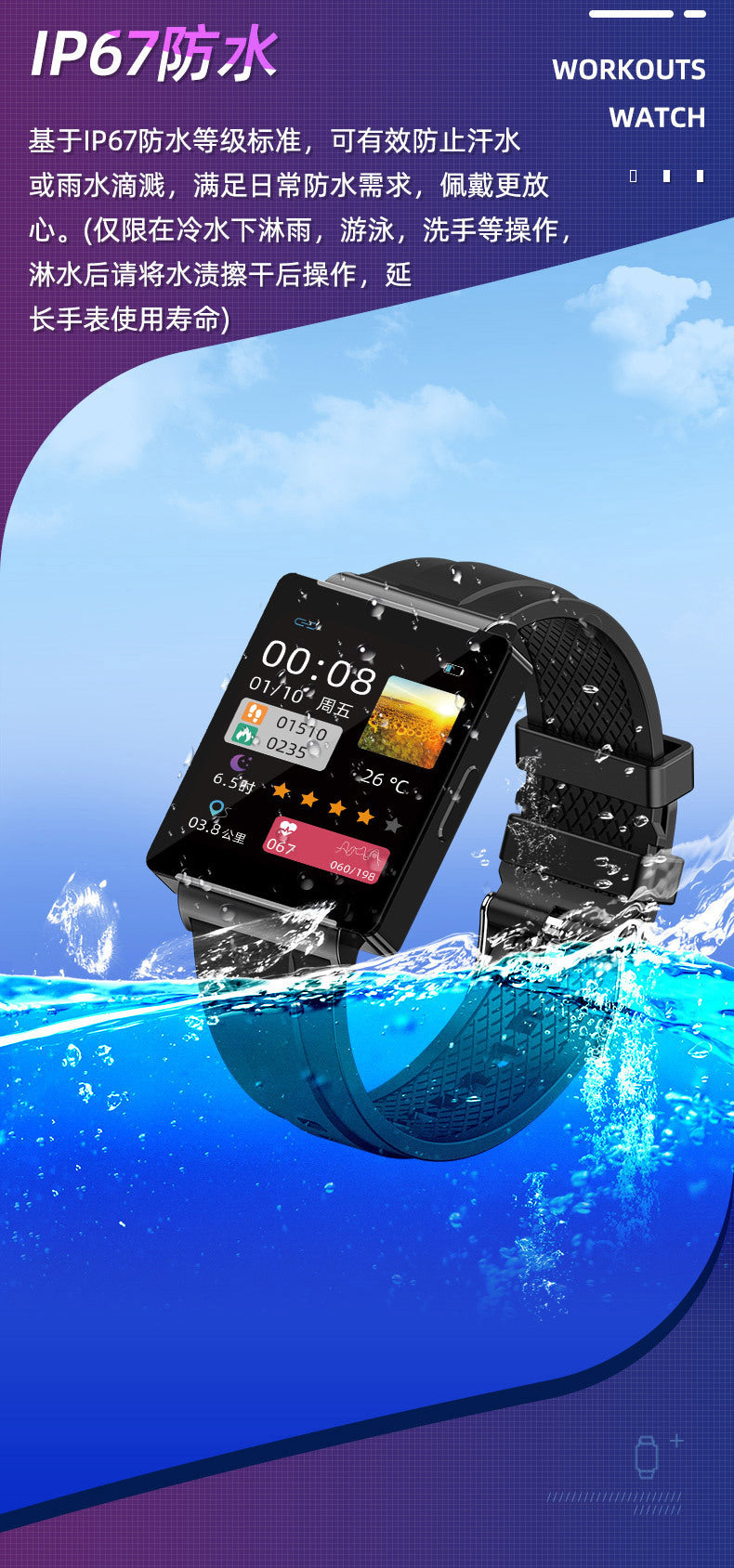 ks01Smart Watch Non-Invasive Blood Glucose and Oxygen Health Monitoring Watch NFC Huaqiangbei Sports Smart Watch