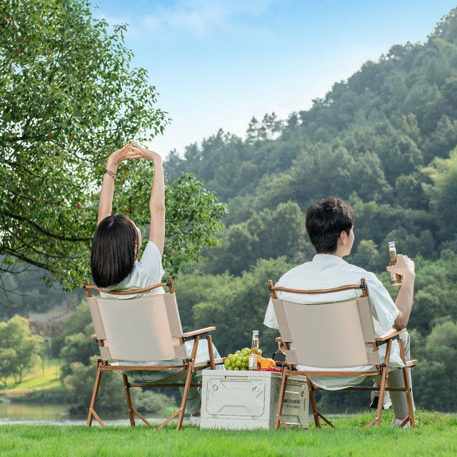 Outdoor Folding Chair Army Green Kermit Chair Reinforced Portable Camping Chair Fishing Stall Egg Roll Table and Chair Set