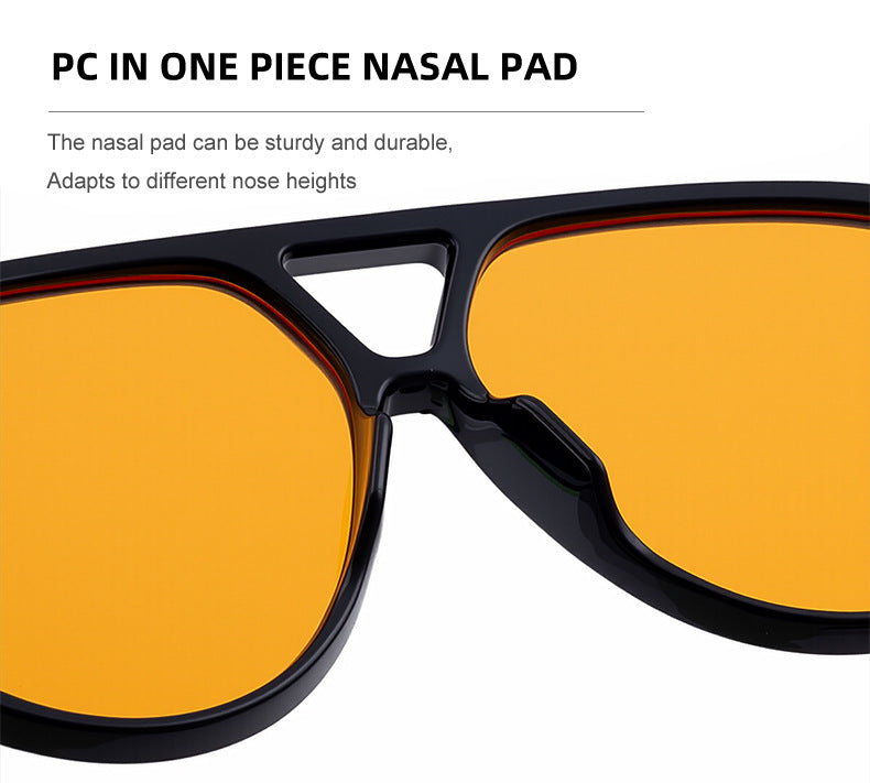 2025New Sunglasses for Women, European and American Fashion Glasses, Double Bridge Personality Aviator Sunglasses, Sun Protection Pilot Sunglasses for Men