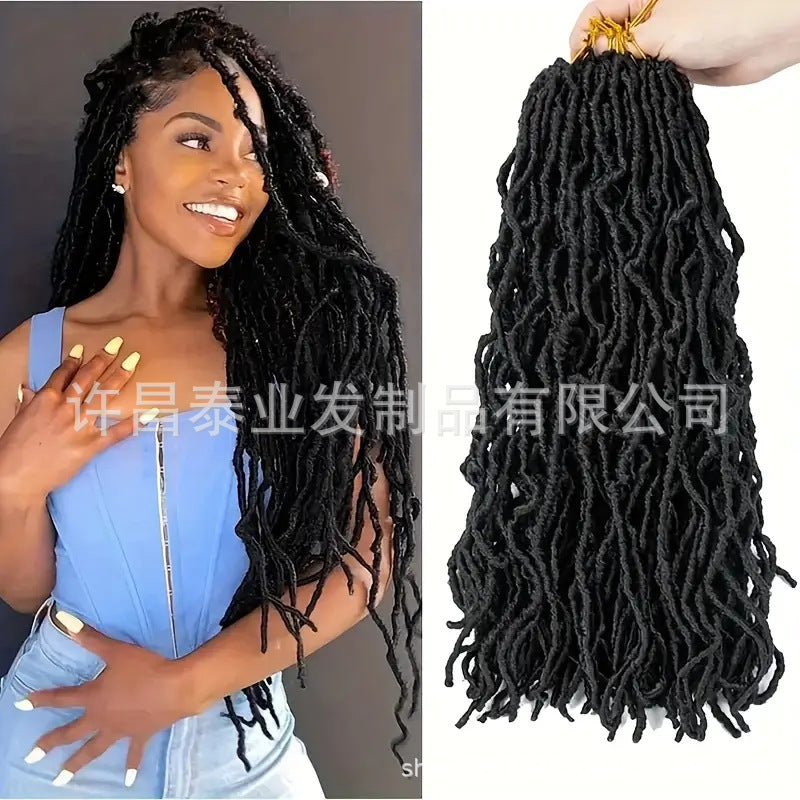 African Wig Synthetic Braids Earthworm Curly Braids African Dreadlocks NU Locs Crochet Dreadlocks Soft Locs