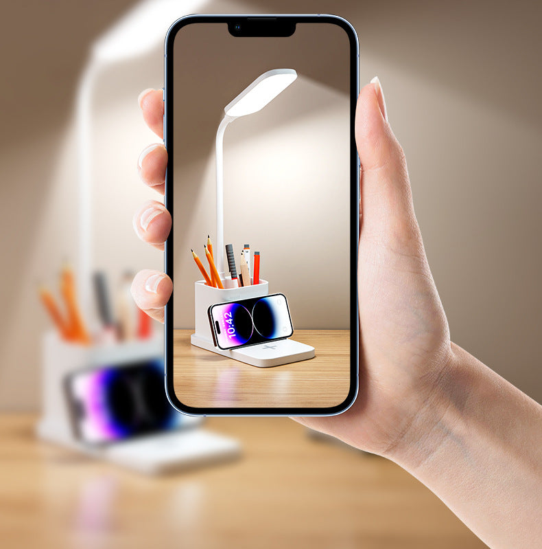 Custom Desk Lamp Study Eye Protection Dormitory Lamp Student Desk Rechargeable Children's Desktop Lamp Pen Holder Reading Lamp