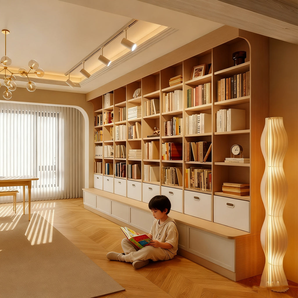 Custom Aluminum Alloy Bookshelf Full Wall Home Library Living Room Ceiling-to-Ceiling Integrated Cabinet Large Capacity Bookshelf