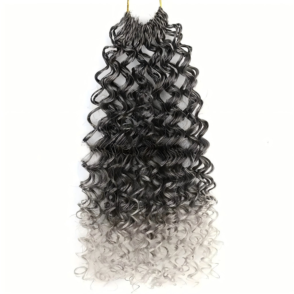 Chemical Fiber Wig MiniGOGOCrochetHair African Two-Strand Small Curl Braids Crochet Celebrity Style Long Curly Hair