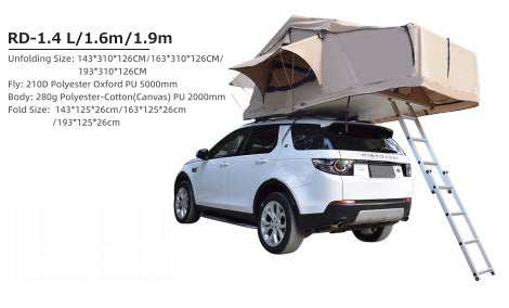 Large Space Triangular Roof Tent3-5Outdoor Camping Automatic Soft Top Car Tent Quick Open Rainproof
