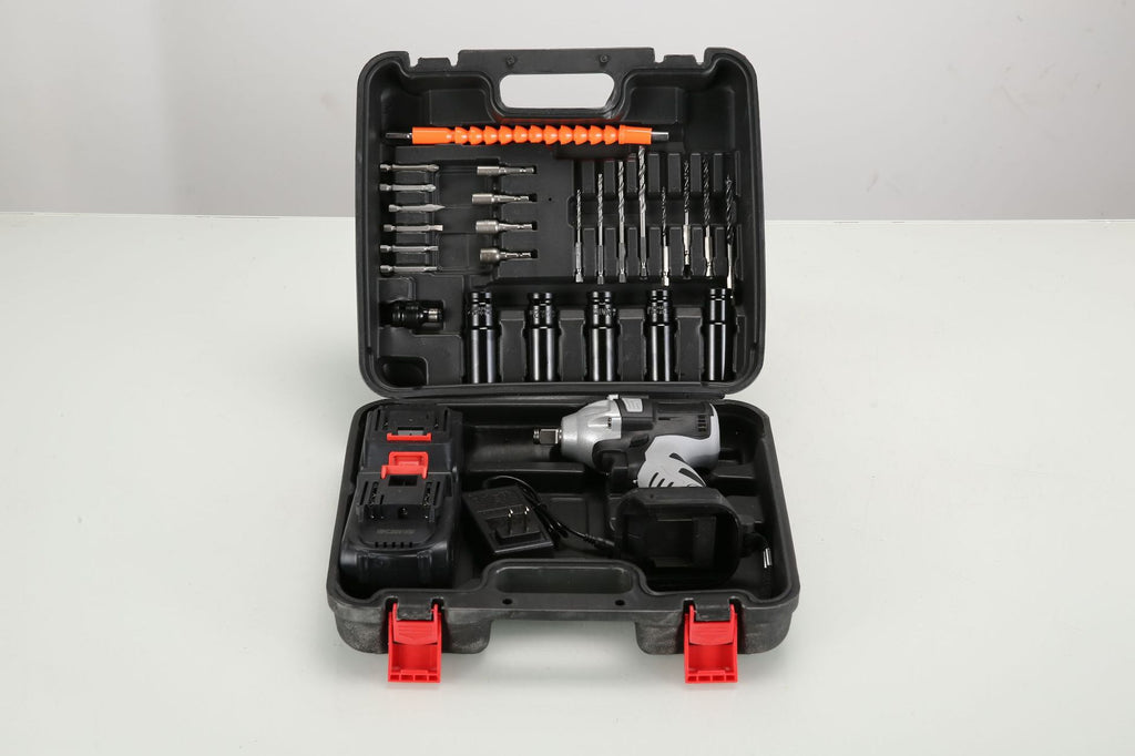 Set Brushless Lithium Electric Wrench High Torque Handheld Electric Wrench Rechargeable Multifunctional Lithium Electric Wrench