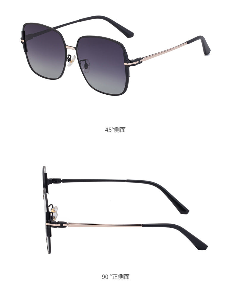 2025New European and American Fashion Square Frame Polarized Sunglasses for Women High-end Outdoor Sun Protection Sunglasses Wholesale