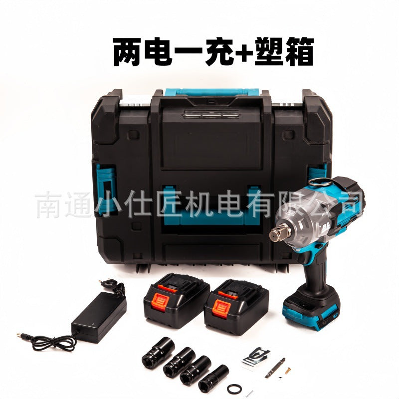 Manufacturer Supply Rechargeable Lithium Battery Wrench Cross-Border Trade High Torque Portable Impact Wrench Auto Repair Air Gun