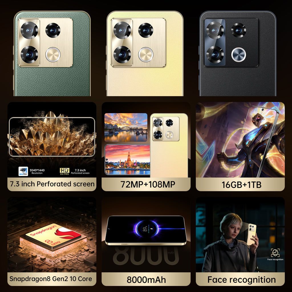 Popular Note40 Pro Smartphone16+1T Brand new Android phone7.3Inch Large Screen Wholesale