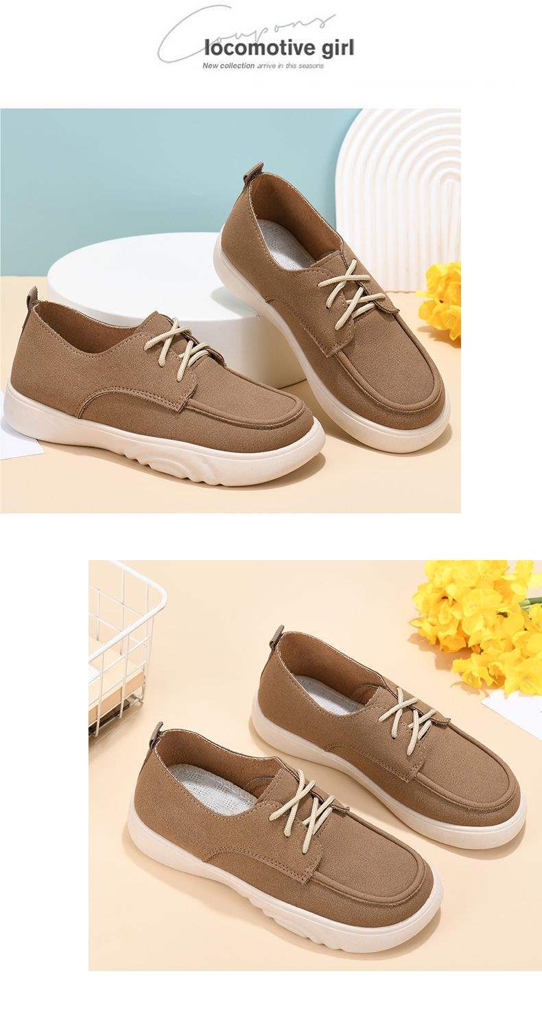 Spring and Autumn2025New Casual Shoes Soft Thick Sole Wear-Resistant Breathable Soft Old North Shoes Loafers Slip-On Trendy Shoes