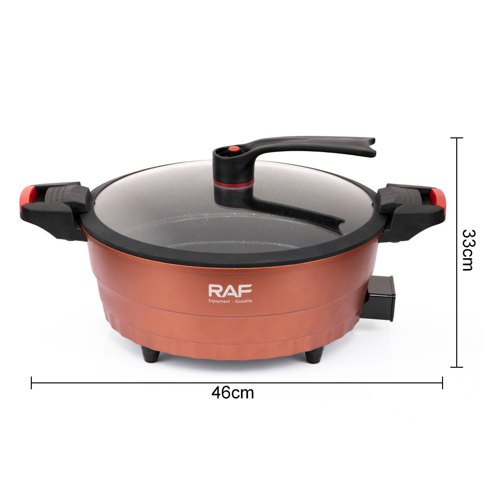 RAF Hot-selling Household Multi-functional8L Simple Electric Wok Electric Hot Pot Electric Steamer Integrated Instant Noodle Pot Electric Cooking Pot